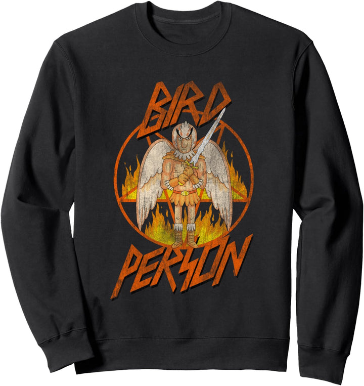 Adult Swim Rick & Morty Bird Person Distressed Sweatshirt
