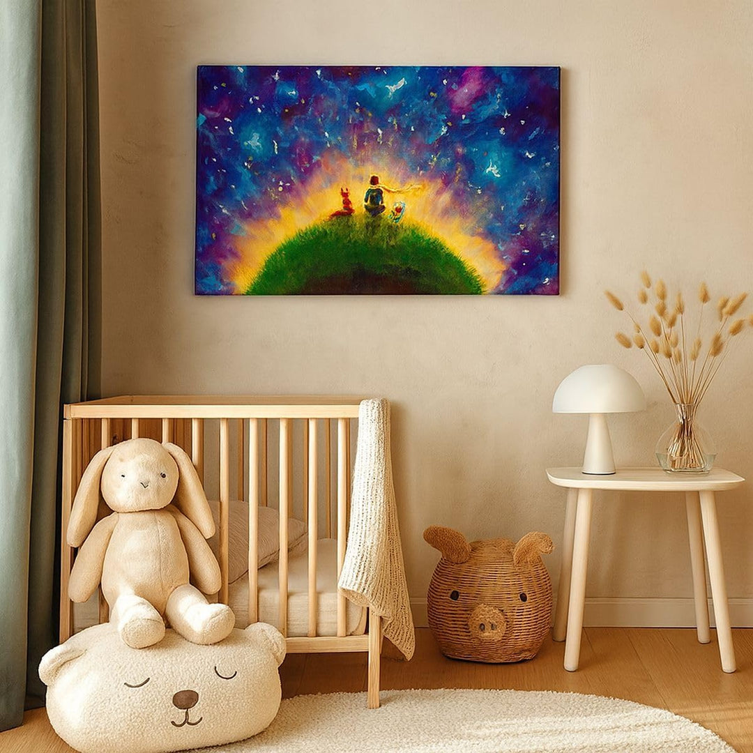 ARTTOR Bilder auf Leinwand 100x70cm Leinwandbild mit Rahmen Mann Natur Gross Wanddeko Bild Schlafzim
