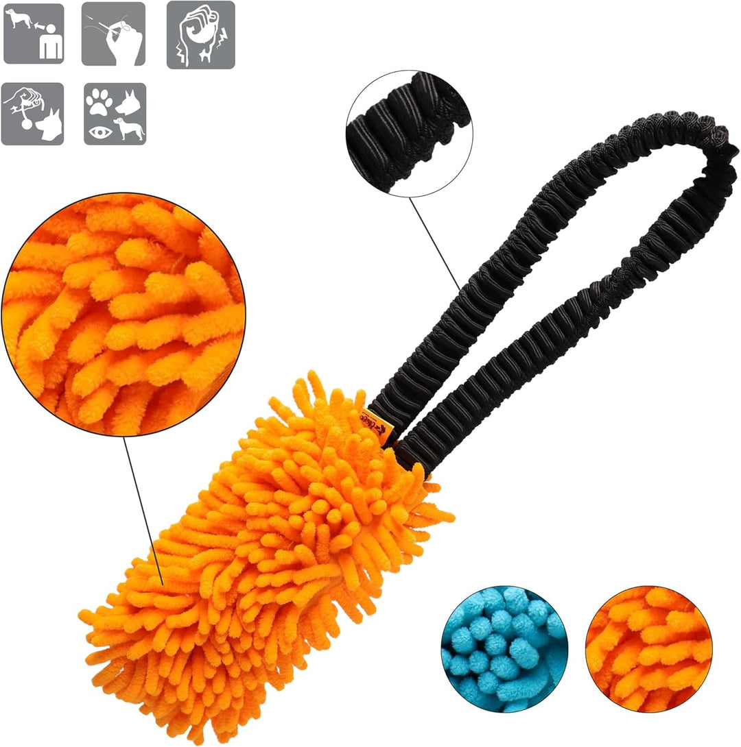 Dingo Hundespielzeug Mop 19 x 7 cm mit Bungee Griff 41 cm Agility Apporte Motivation Spiel mit Hund
