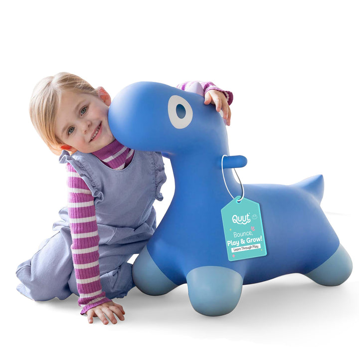 Quut - Hoppi Dino Springen – aufblasbares Springspielzeug – Aussen und Innen – Design – inklusive Pu