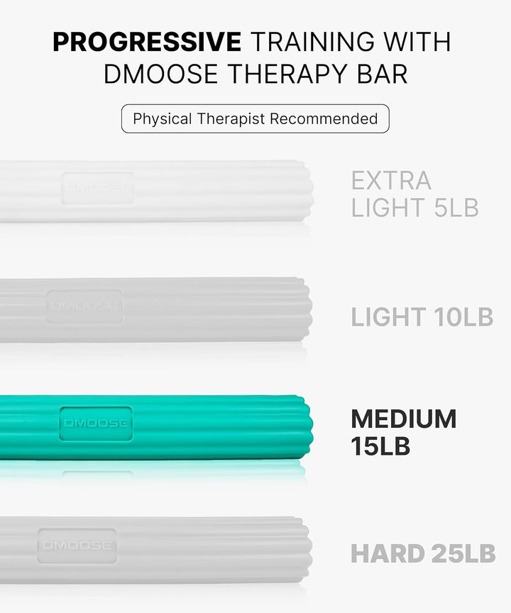 DMoose Flex Resistance Bar für Physiotherapie – Rutschfestes Geruchloses TPE-Material – Übungsstange