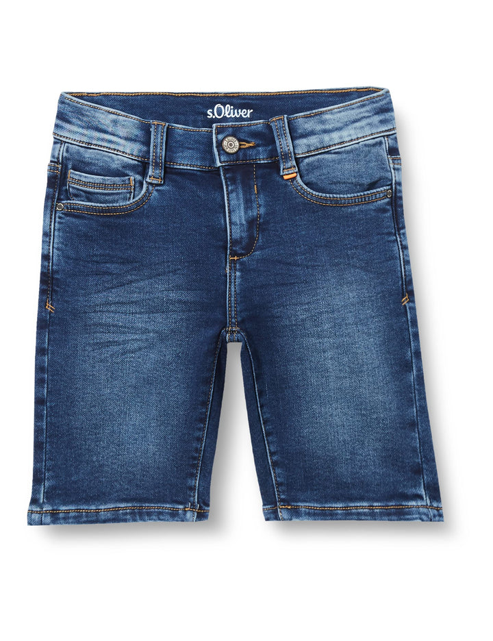 s.Oliver Jungen Jeans Bermuda, Brad Slim Fit 92 Blau, 92 Blau