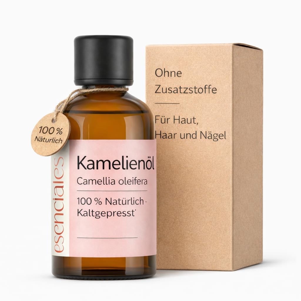 Kamelienöl Bio 100 Prozent Rein Kaltgepresst + Camellia Oleifera Öl Für Hautpflege Anti Aging Und Ha