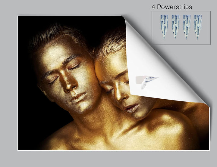 wandmotiv24 Poster als Wanddeko, Grösse Din A1, Gold Collection, sinnliches Paar in Gold, Models, Gl