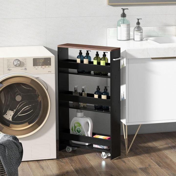 GIANTEX Nischenregal 13cm breit, Küchenregal Küchenschrank Küchenwagen schmal, Nischenschrank Nische