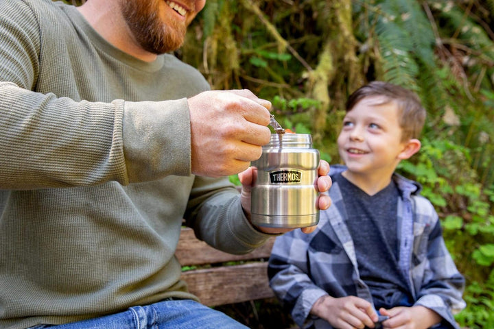 Thermos SK3000AGTRI4 King Food Jar mit Klapplöffel, Edelstahl, Armeegrün Armee-grün, Armee-grün