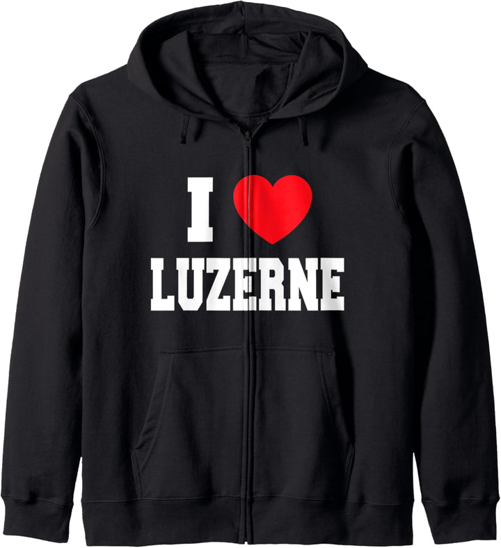Ich liebe Luzerne Kapuzenjacke