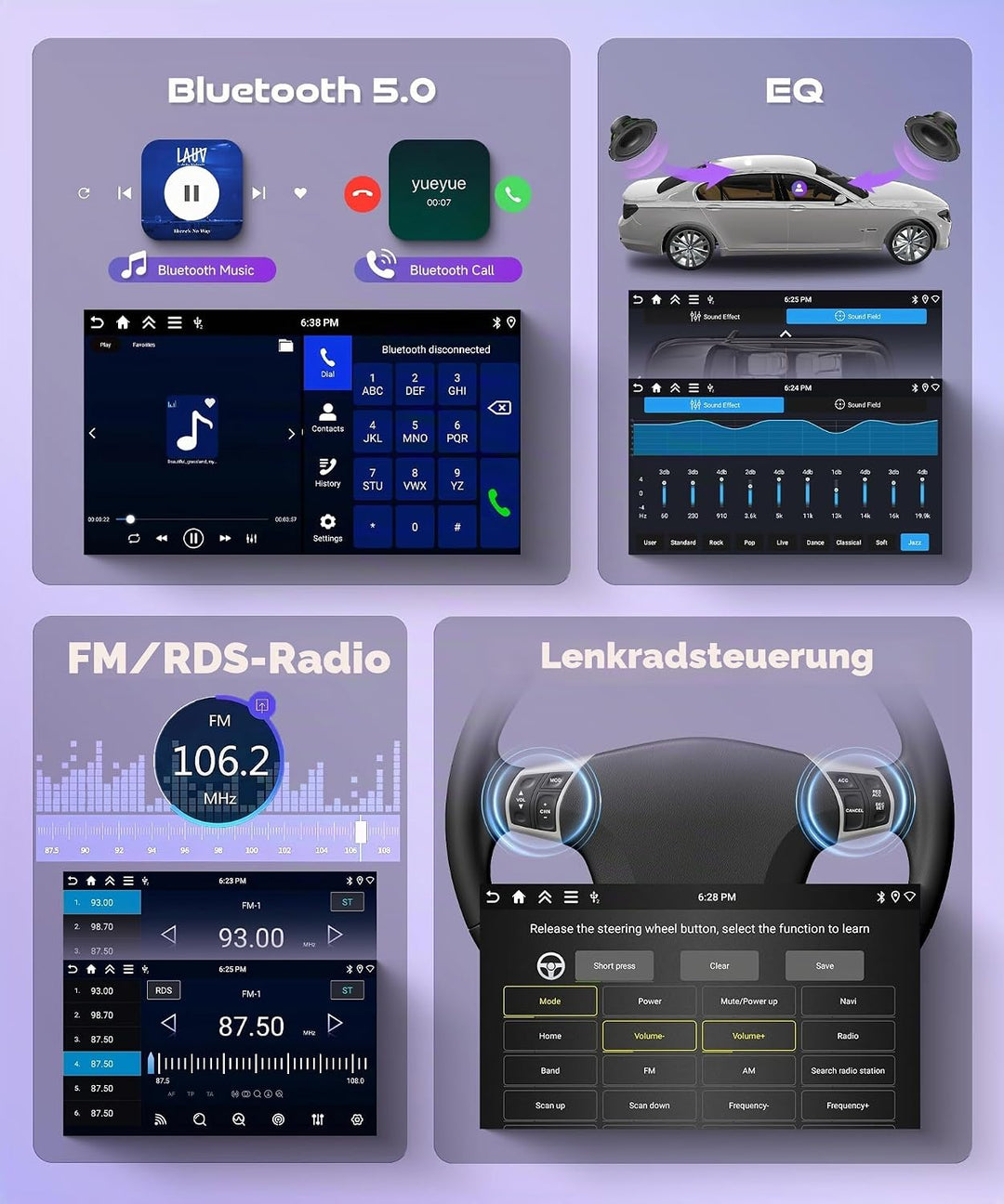 Rimoody 4G+128G Android Autoradio für Toyota Avensis T27 2008-2015 Wireless Carplay Android Auto 9 Z