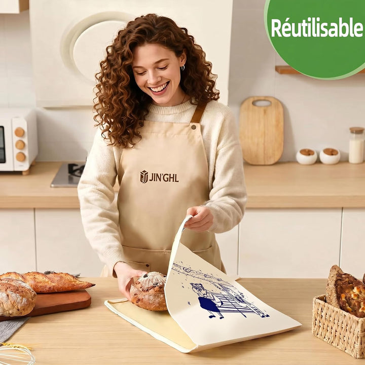 Brotbeutel，Brotbeutel aufbewahrung frischhalten,2 Pack XL，Feuchtigkeit und Verschmutzung Prssvention