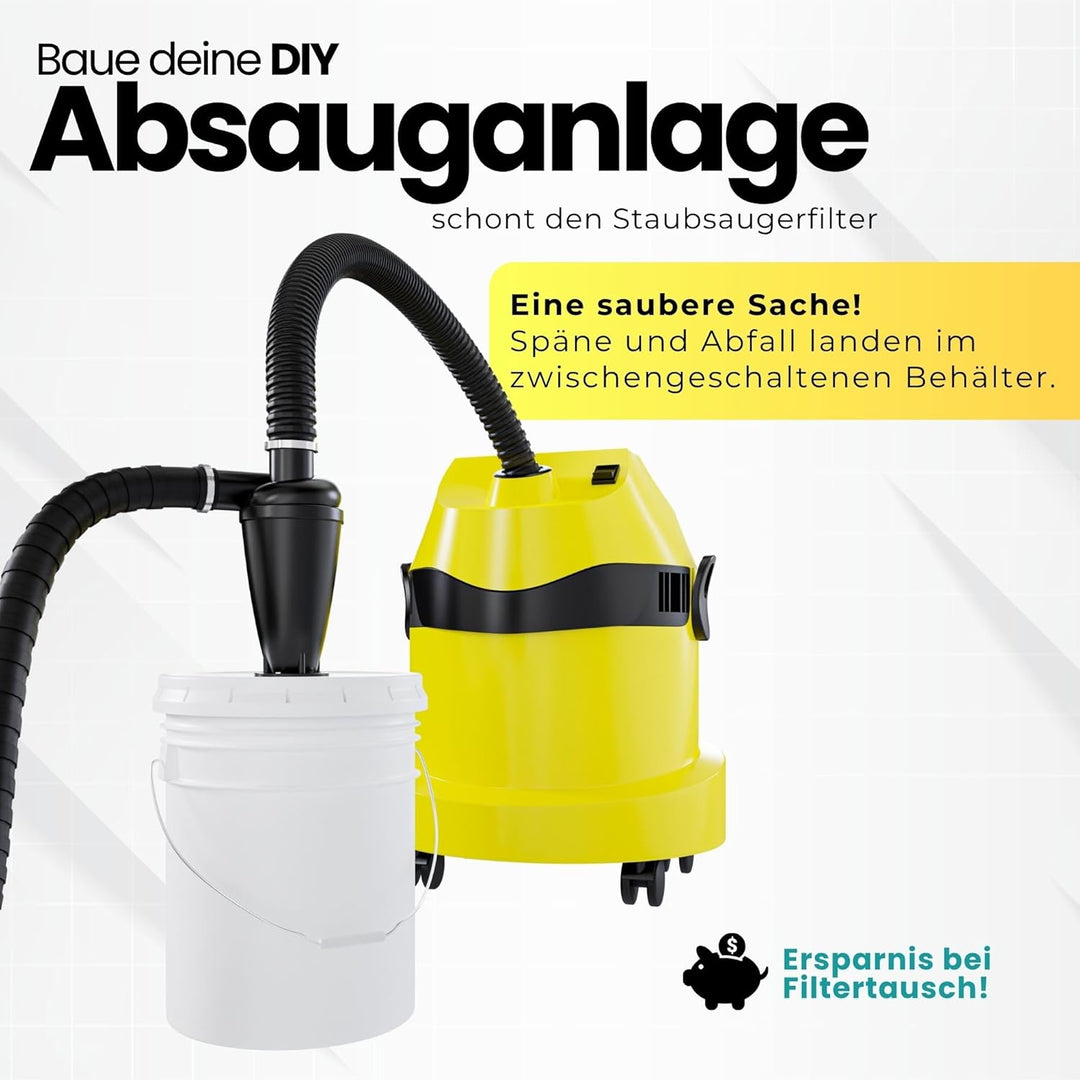 Zyklonabscheider - Absaugung Werkstatt - Absauganlage Späneabsauganlage - Cyclone Dust Collector - A