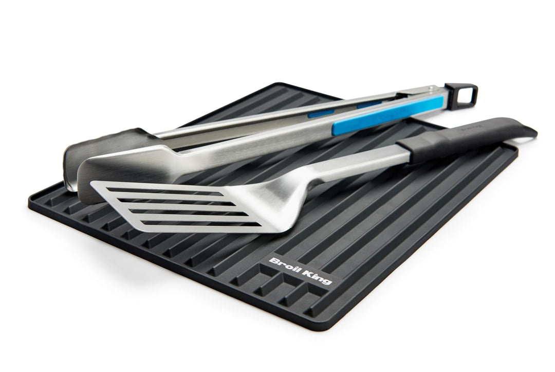 Broil King 60009 Grill-/Grillzubehör, Silikon Besteckablage, edelstahl, 35,5 x 28 cm 35,5 x 28 x 1 c