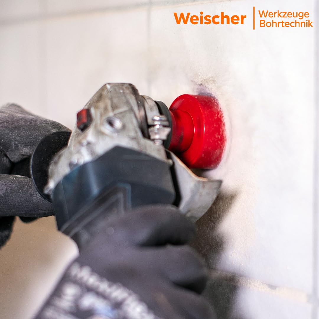 Weischer® - Fliesenbohrer Ø 65 mm | M14 für Winkelschleifer | Diamantbohrer Diamantbohrkrone Glasboh