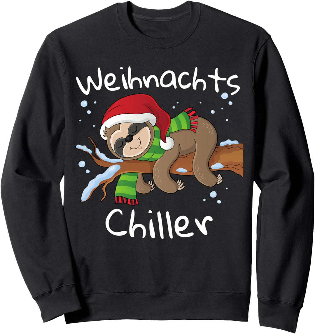 Weihnachts Chiller - Das lustige Weihnachten Faultier Sweatshirt