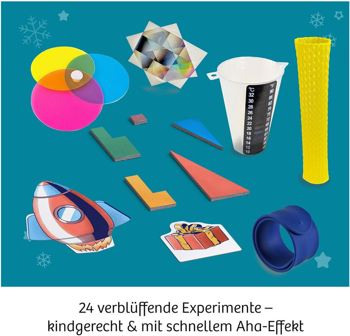 KOSMOS 661090 Experimentierkasten Adventskalender 2025, Die schönsten Experimente zur Weihnachtszeit