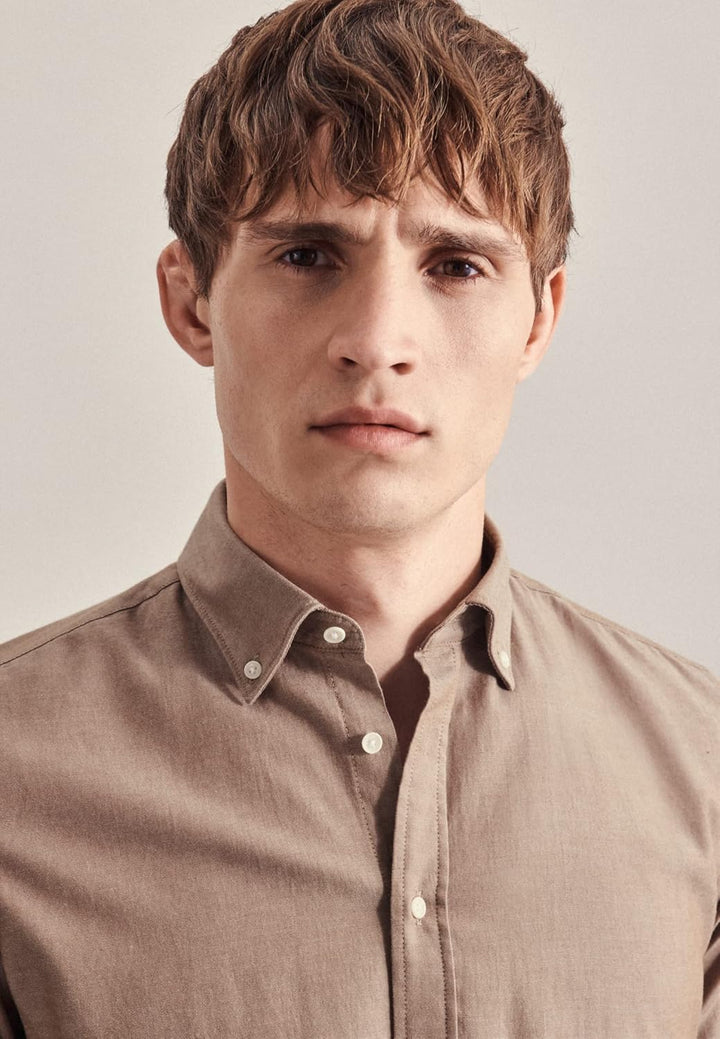 Seidensticker Herren Business Hemd - Bügelfreies, schmales Hemd - Slim Fit - Langarm - Button-Down-K