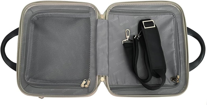 BERTOO Livorno Hartschalen-Kosmetikkoffer, Reisekoffer aus ABS+PC, 16 l, mit Trolley- und Schultergu