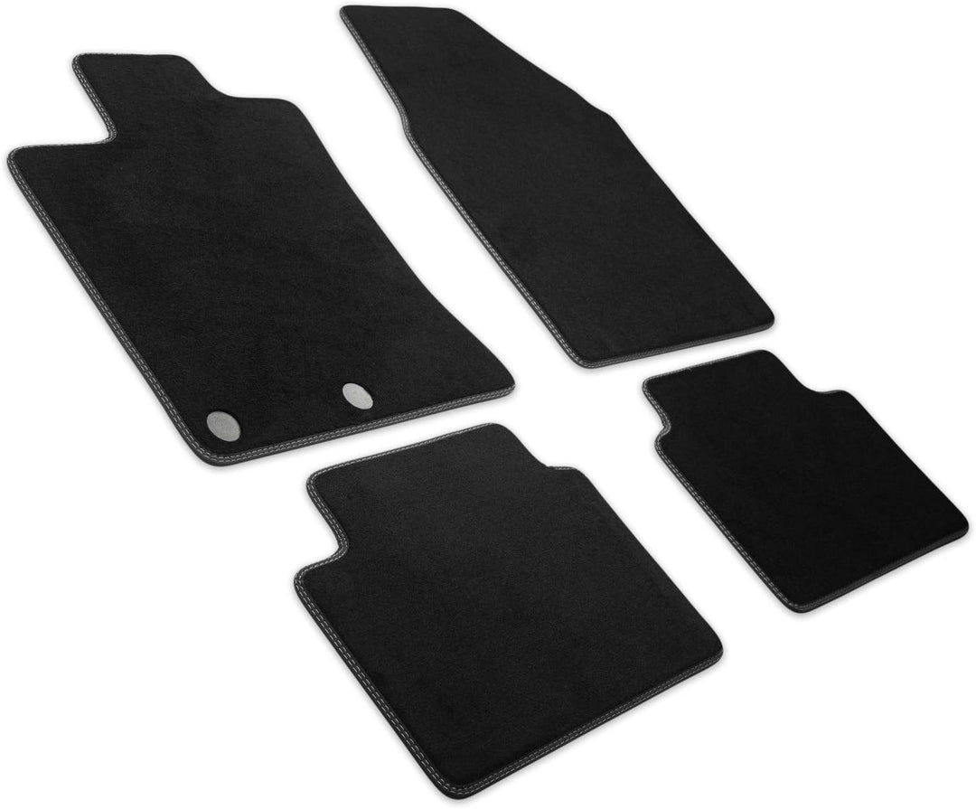 MDM PRO-2419 Fussmatten für Nissan Qashqai I 02.2007>2013, Passgenau Velours Kunstlederkanten und do