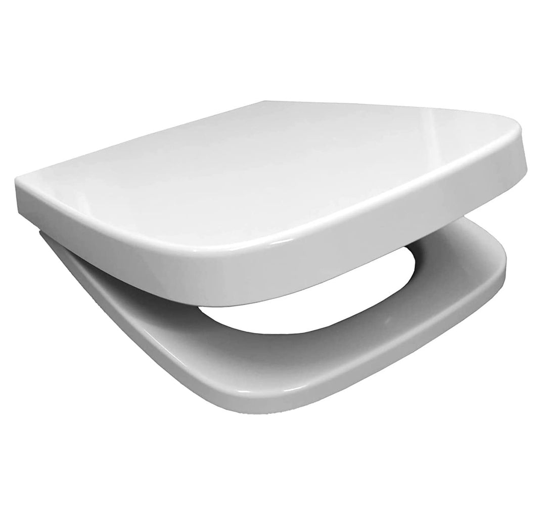 WC Sitz mit Absenkautomatik Softclose eckig | passend für Keramag Renova Nr. 1 Plan | weiss | Edelst