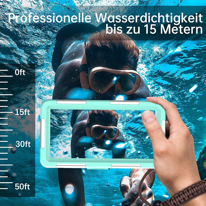 Unterwasser-Tauchgehäuse für iPhone, Samsung Galaxy, Huawei Xiaomi Redmi Smartphones, Professionelle