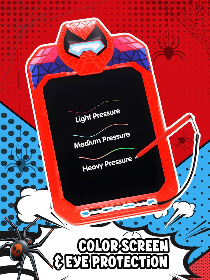 Spider LCD Schreibtafel Kinder, 10'' Bildschirm Zeichenbrett Maltafel mit Sperre und Ein-Klick-Lösch