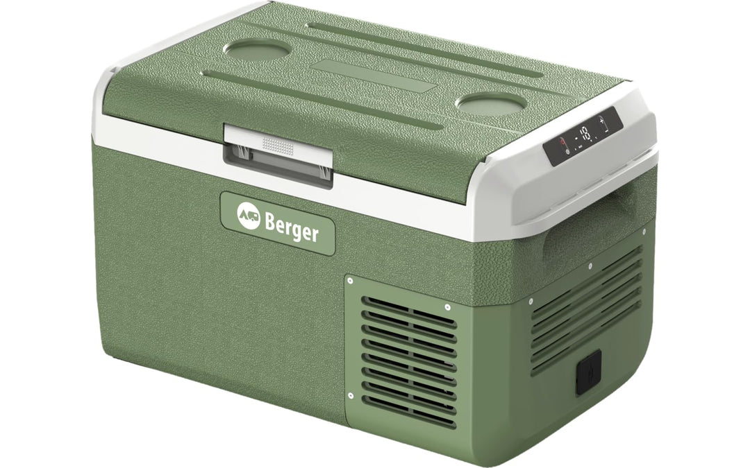 BERGER EPL Kompressor Kühlbox Elektrisch - Kühlbox Auto 12V/24V/230V mit Tiefkühlfunktion bis -20°C,