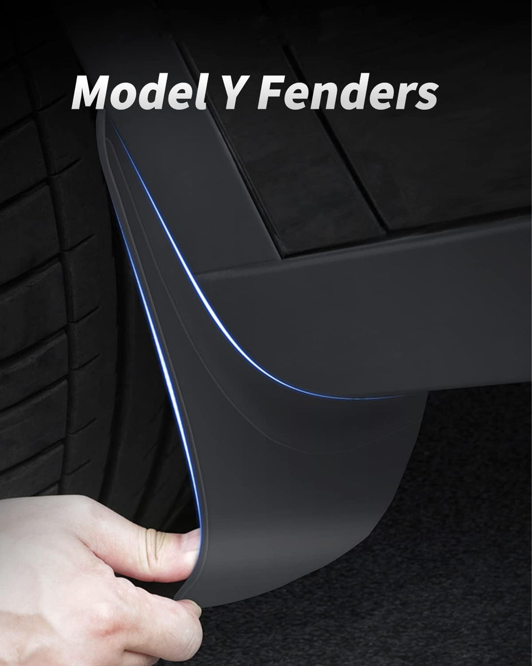 KKTR-CAR Tesla Model Y Spritzschutz, Auto-Spritzschutz, Kotflügel vorne hinten mit Schrauben, kein B