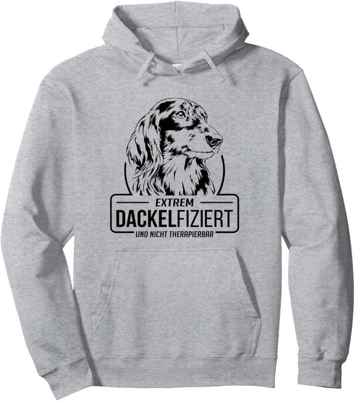 Lustiger Langhaardackel Dackelfiziert Hunde Hundespruch Pullover Hoodie