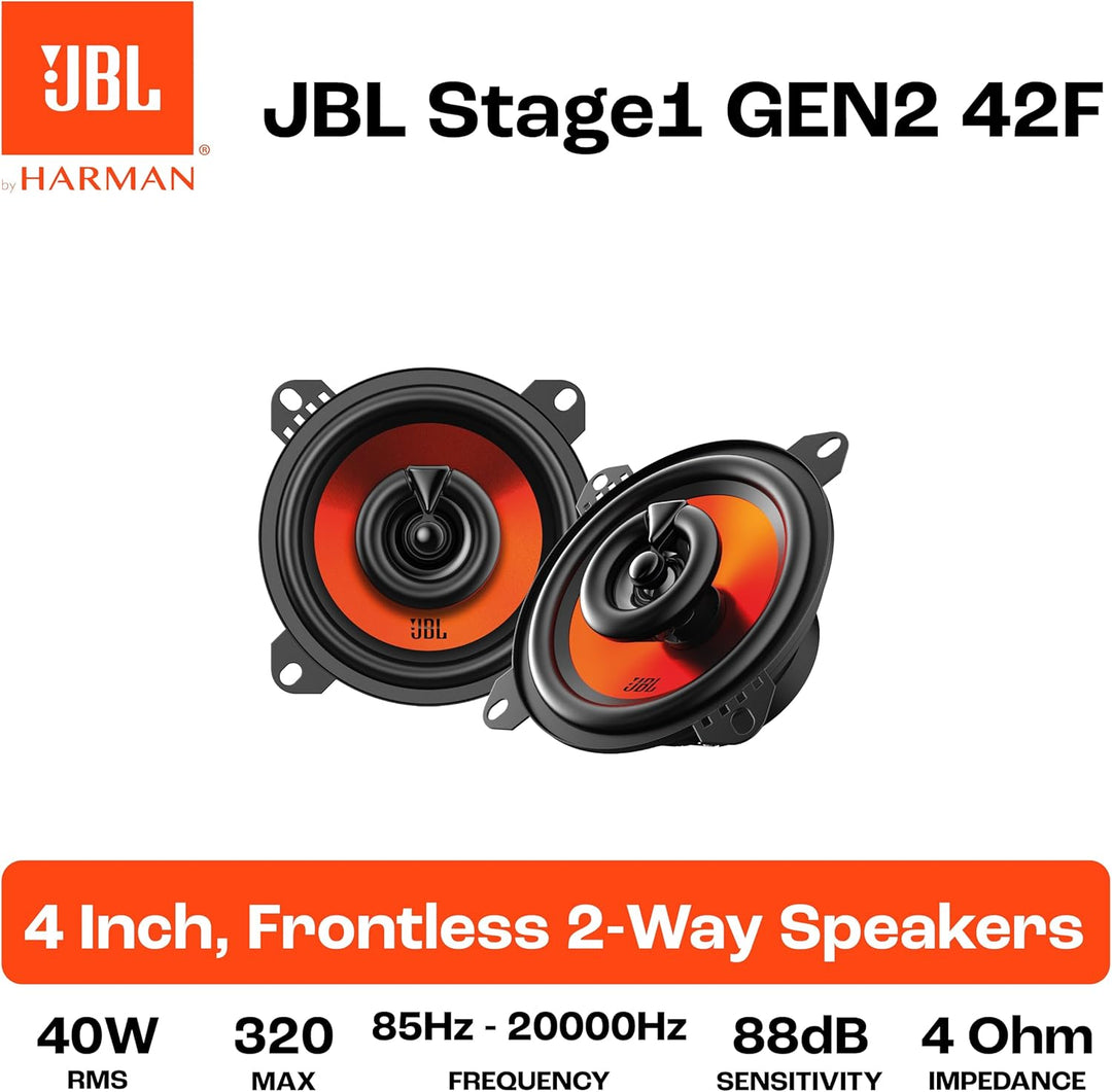 JBL Stage1 GEN2 42F Koaxial Lautsprecher Auto 100mm (4 Zoll): von Harman Kardon Car HiFi mit 40W RMS