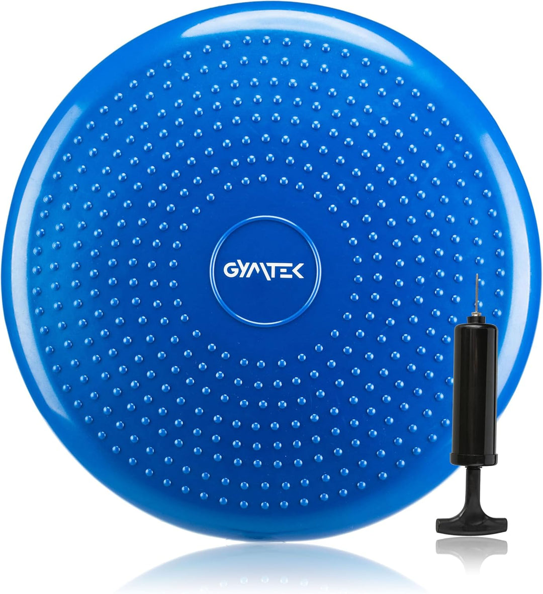 Gymtek Balance Kissen mit Pumpe, 33cm, Ballkissen, Gleichgewichtstrainer, Ballsitzkissen, Balance Pa