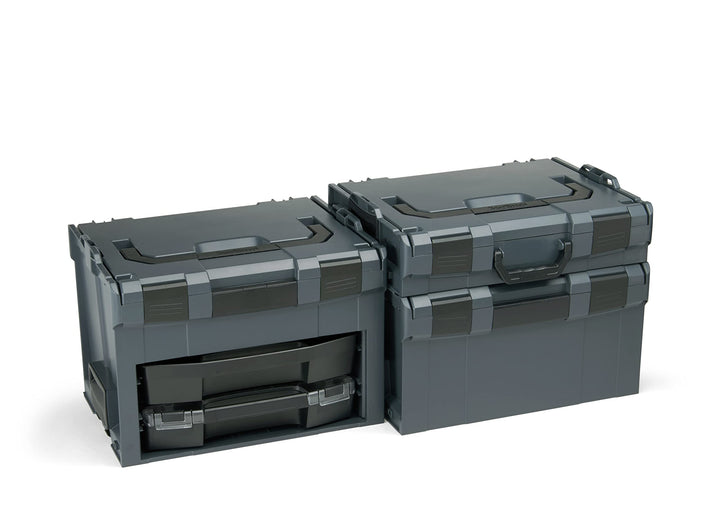 Bosch Sortimo Anthrazit L-BOXX 102 + 238 + 306 inkl. i-BOXX und LS-Schublade mit Sortierset C3 | L-B