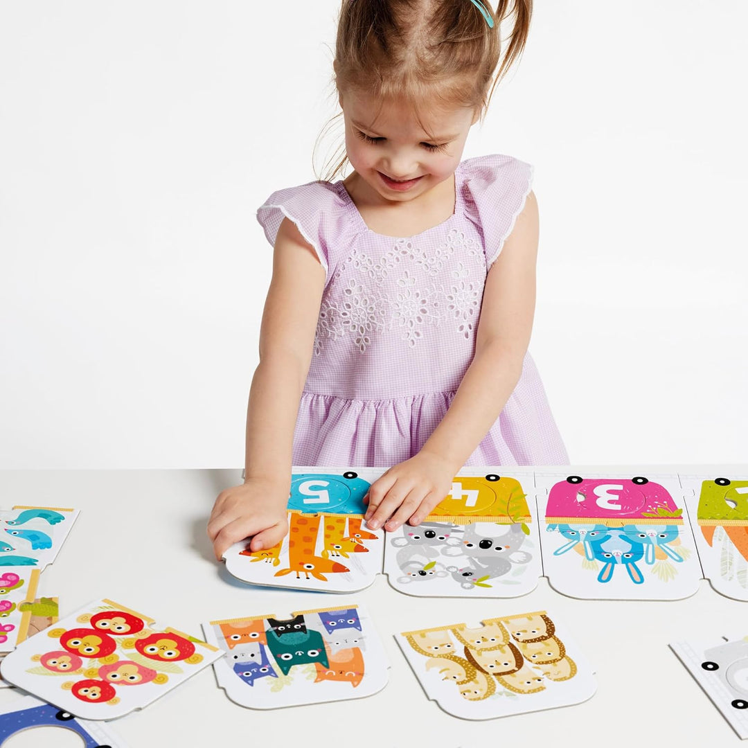 Banana Panda - Make-a-Match Puzzle Number Train - enthält 30 grosse Teile zum Lernen von Zahlen und