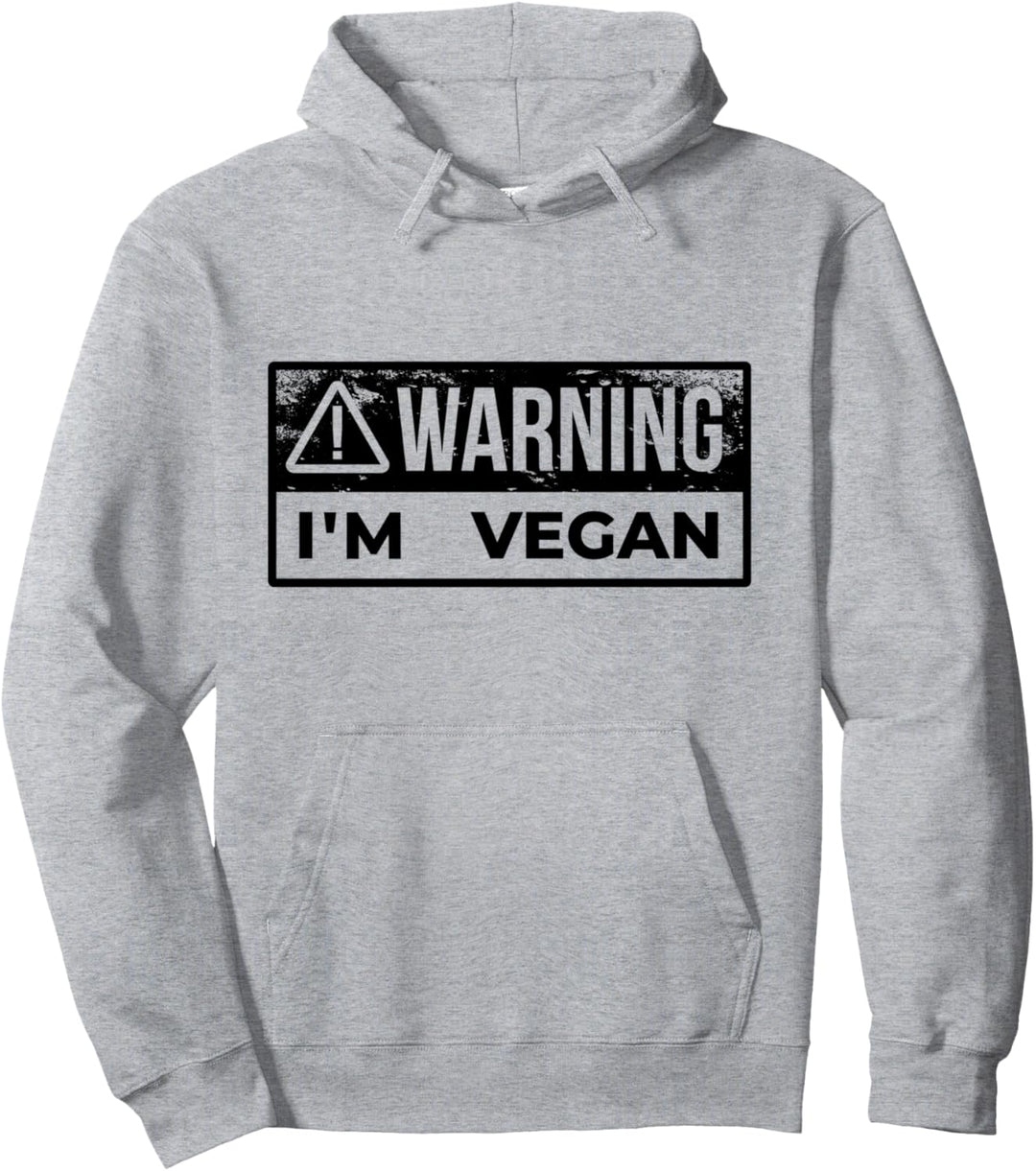 WARNUNG! ICH BIN VEGAN Veganer Meme Pullover Hoodie