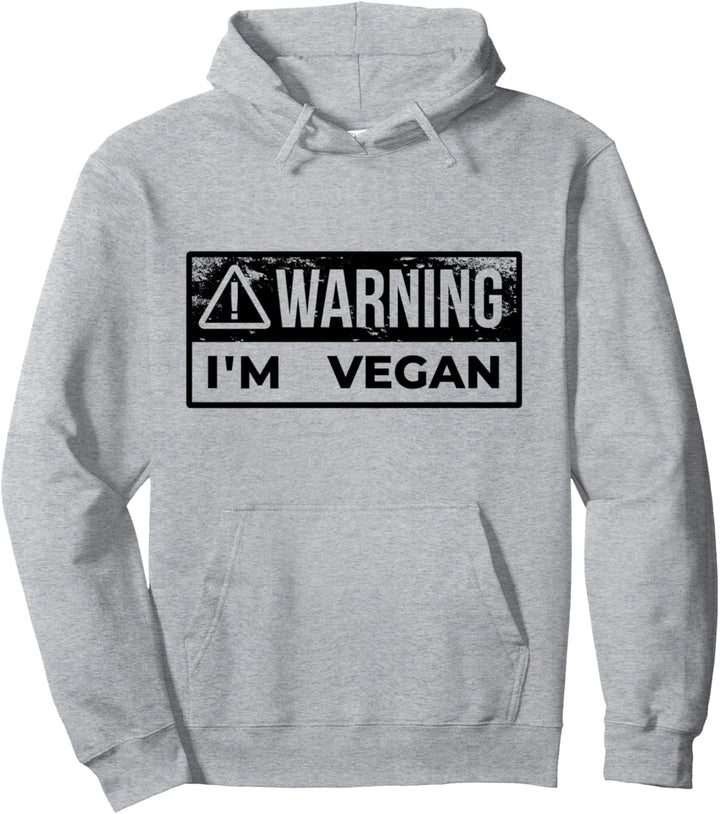 WARNUNG! ICH BIN VEGAN Veganer Meme Pullover Hoodie