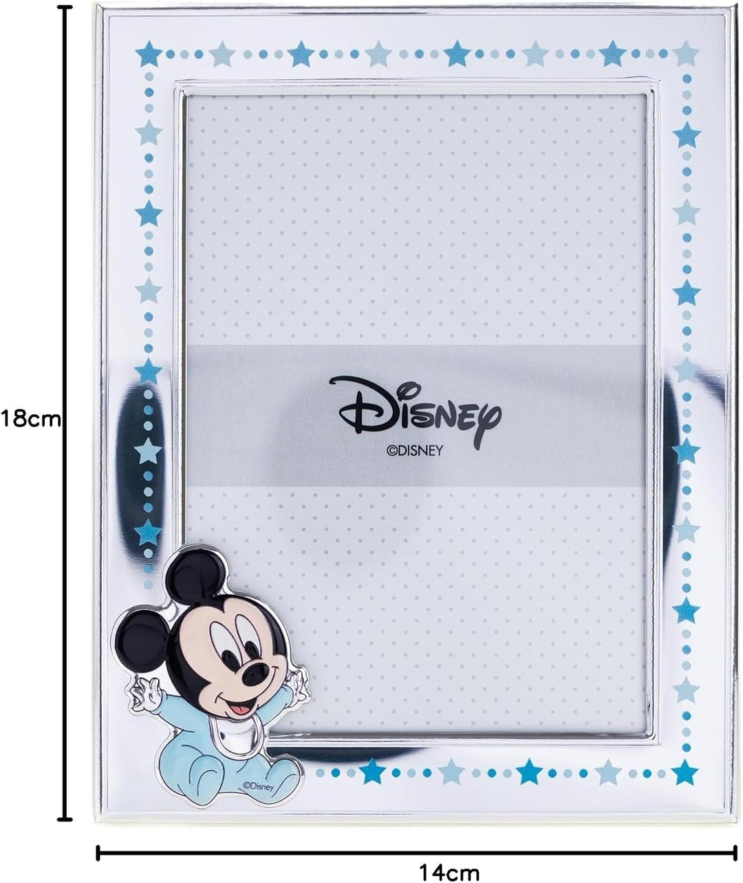 VALENTI & CO. Disney Baby - Mickey - Bilderrahmen in Silber für Kinder, Geschenkidee für Taufe, Gebu