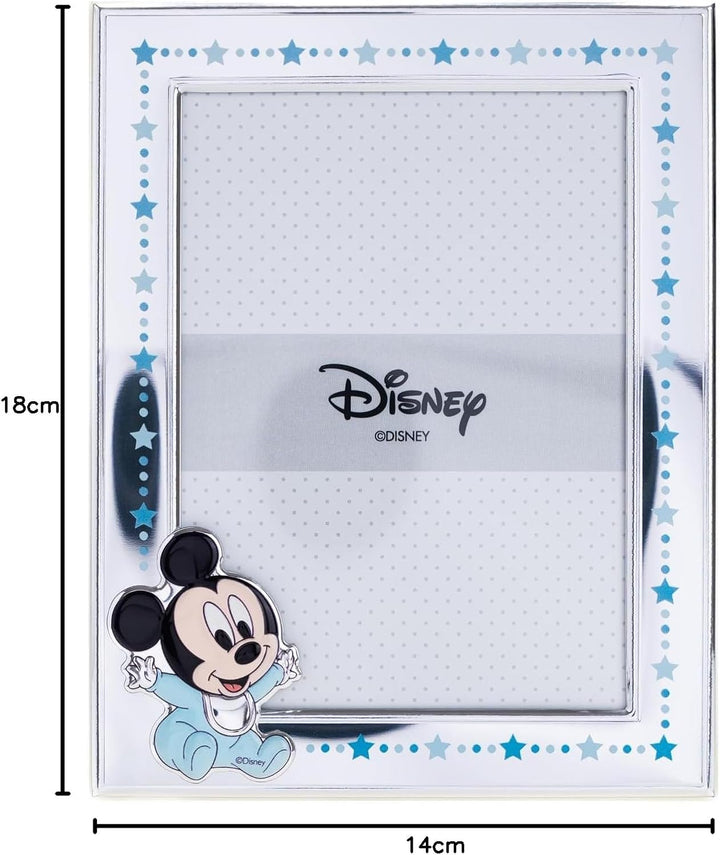 VALENTI & CO. Disney Baby - Mickey - Bilderrahmen in Silber für Kinder, Geschenkidee für Taufe, Gebu