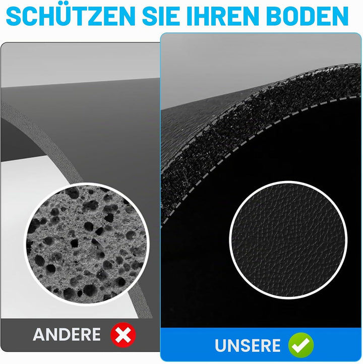 Bodenschutzmatte für Fitnessgeräte Heimtrainer,2 Stück Anti-Rutsch Doppelmatte Bodenschutzmatte Fitn