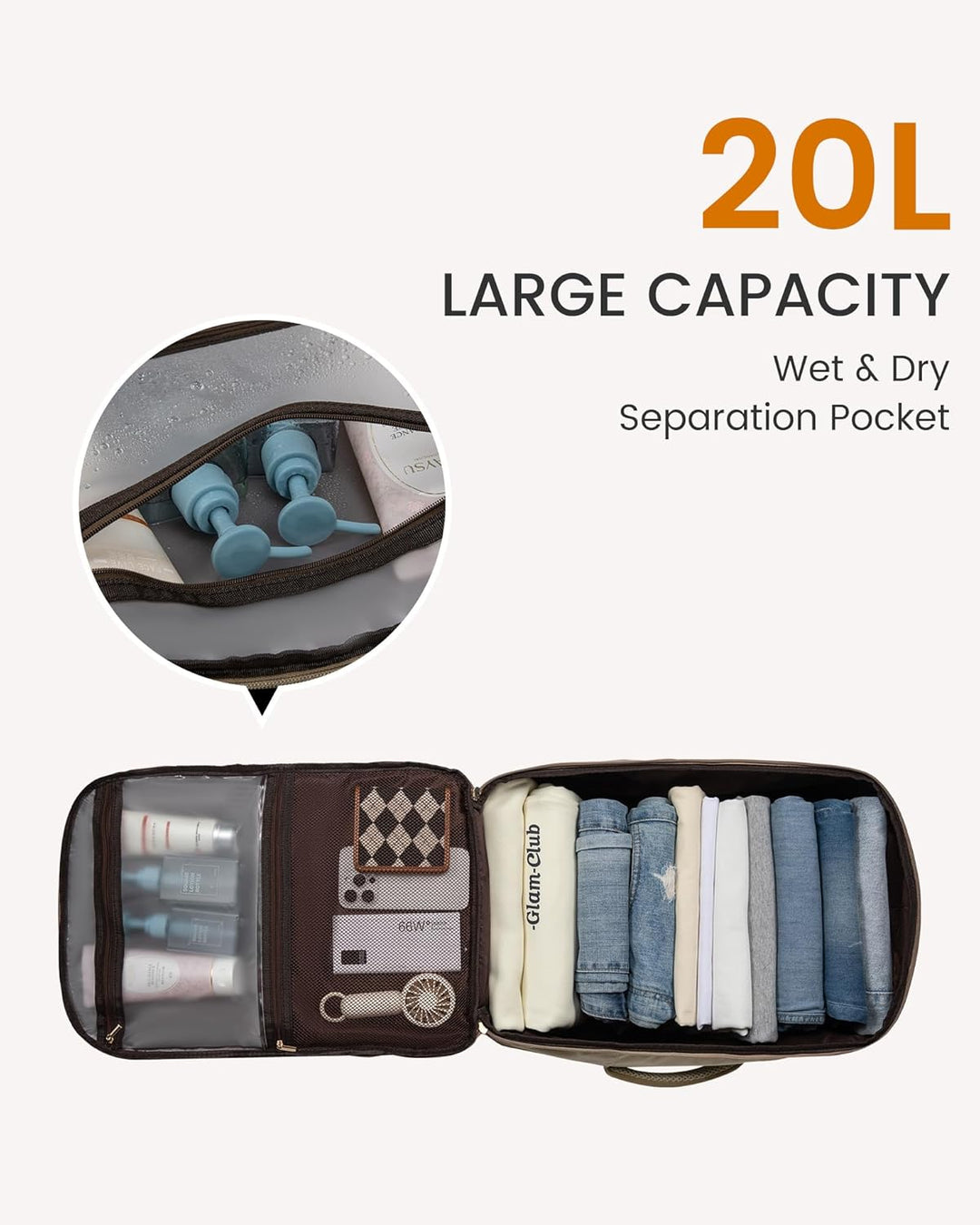 LOVEVOOK Handgepäck Rucksack Ryanair 40x30x20, Klein Reiserucksack Flugzeug Damen, 20L Travel Backpa