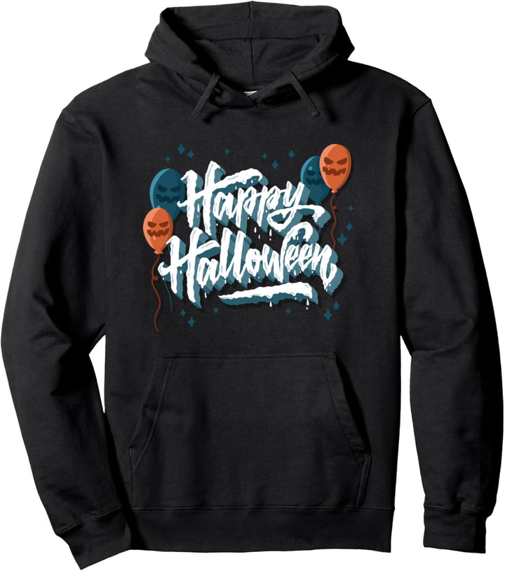 Happy Halloween Kürbis Ballons Pullover Hoodie