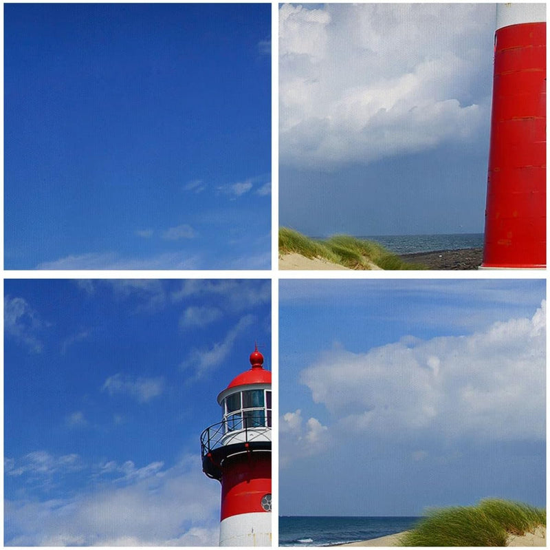 Panorama Bilder auf Leinwand 100x40cm Leinwandbild Turm Leuchtturm Ozean Ufer Gross Wanddeko Bild Sc