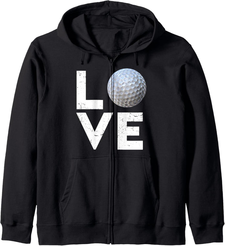 Golfer Golf Liebe Golfball Handicap Geschenk Kapuzenjacke