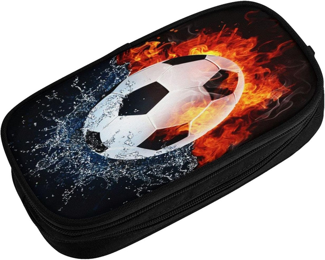 Federmäppchen Fussball Fussballbrand Federmappe Etui für Jungen Mädchen Grosse Schulsachen Federtasc