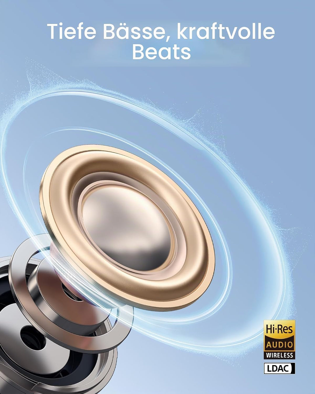 soundcore C50i by Anker, Open-Ear Kopfhörer, Clip-On Earbuds, Ultra-bequem, Open-Ring Design, 12mm T