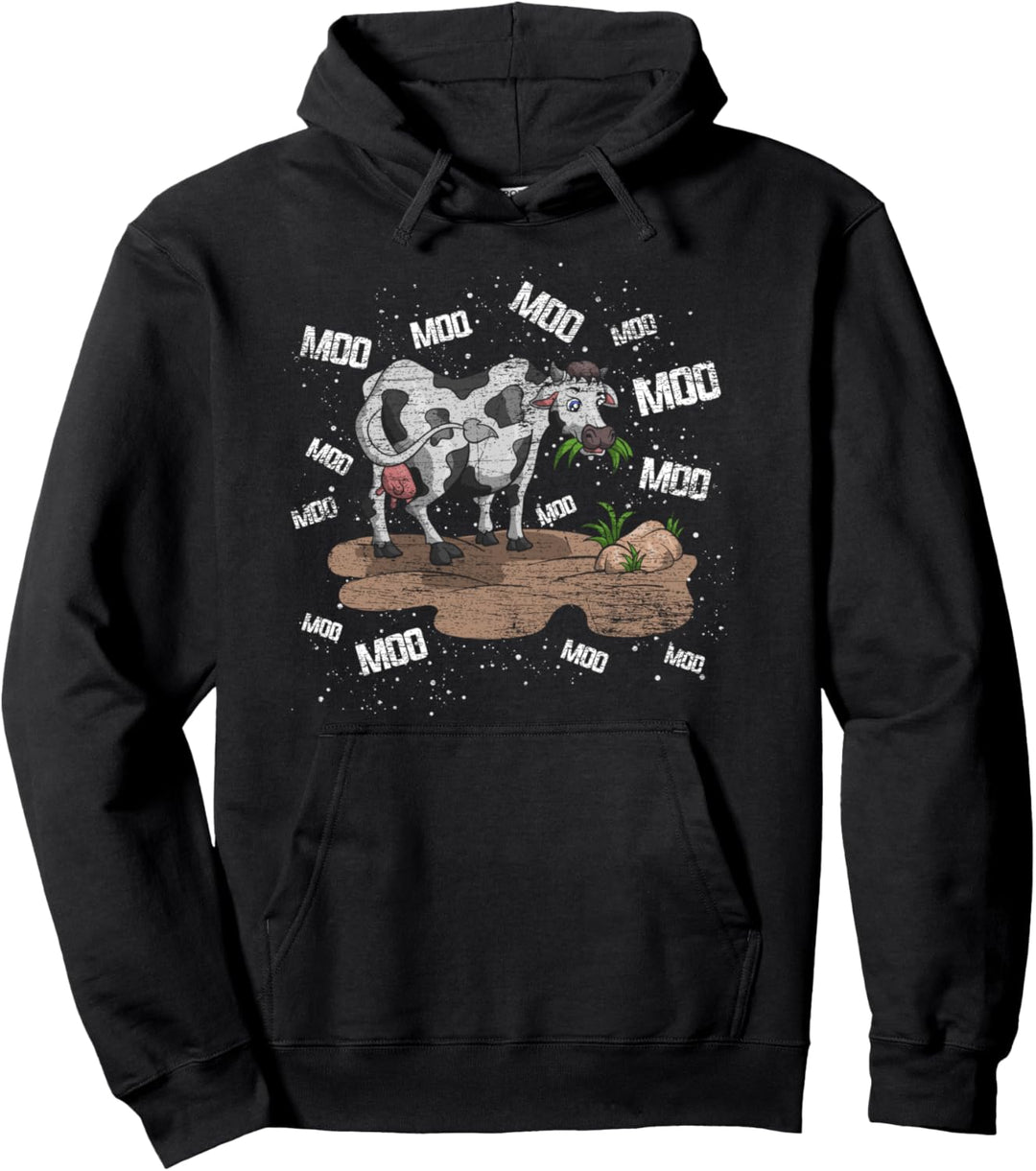 Bauernhof Tier Geschenk Lustiges Kuh Pullover Hoodie