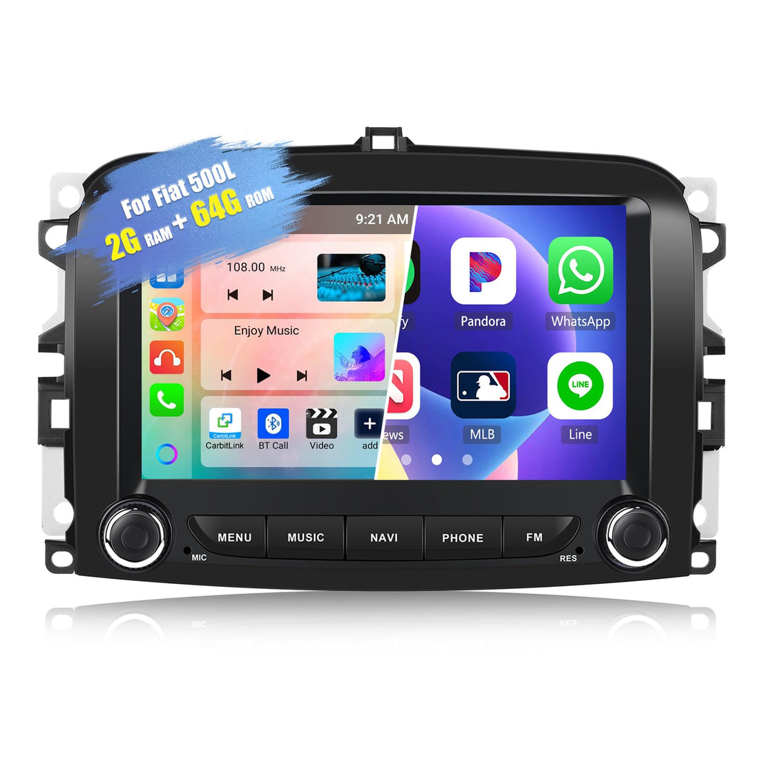 2G+64G CAMECHO Android 13 Autoradio für FIAT 500L 2013-2018 mit Navi Wireless Carplay Android Auto,7