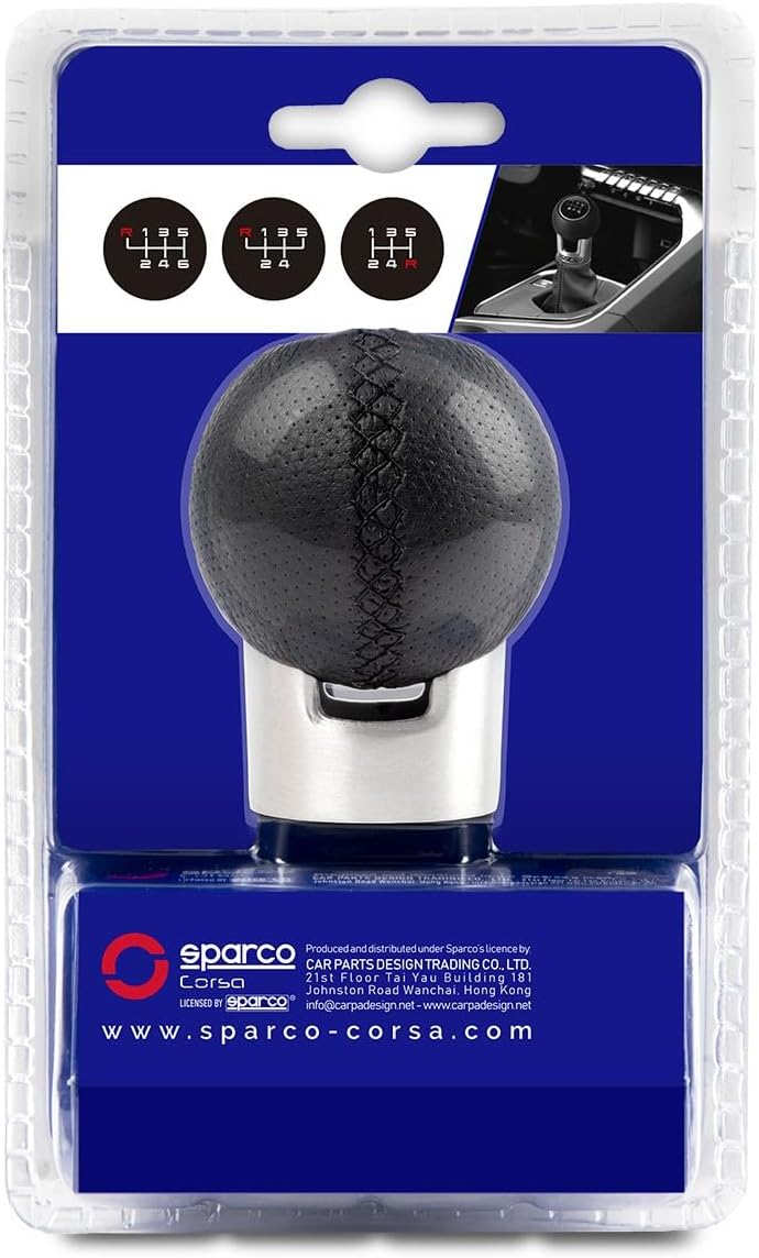 Sparco Manueller Schaltknauf Lazio Chrom/Schwarz Universal LAZIO Schwarz/Chrome, LAZIO Schwarz/Chrom