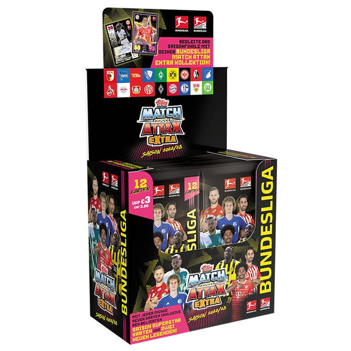 Topps Bundesliga Match Attax Extra 2023, Fussballkarten Display Box, Display Box