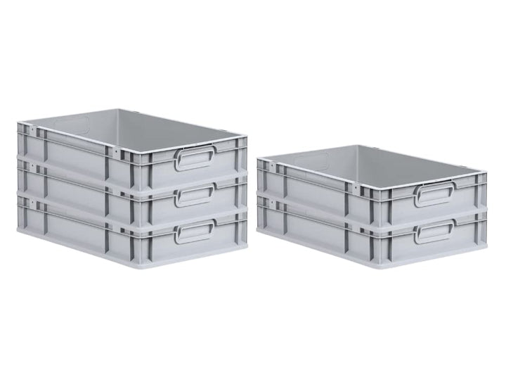 PROREGAL SuperSparSet 5x Eurobox NextGen Grip | HxBxT 12x40x60cm | 23 Liter | Griffe geschlossen | G