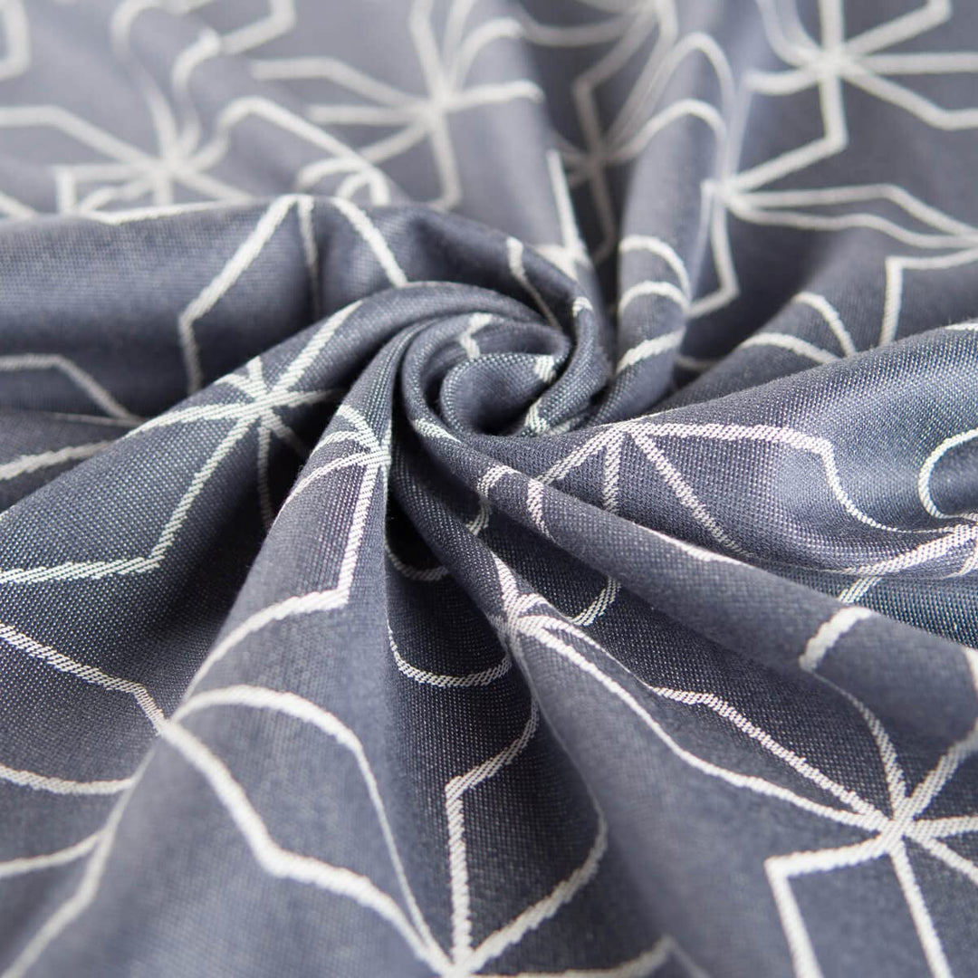 Hoppediz Gewebtes Babytragetuch ab Geburt, Malmö Denim 4,60 m | Ergonomisches Tragetuch für Neugebor