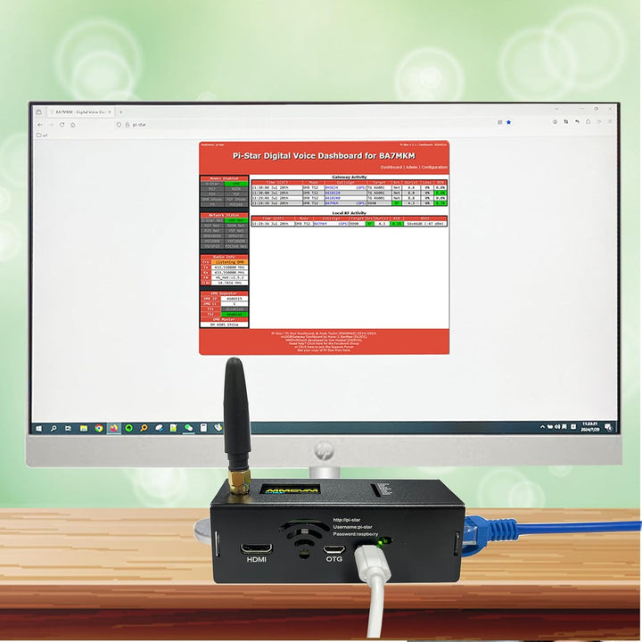 MM100 Dmr Hotspot with WLAN Ethernet Port WiFi Voice Modem Raspbery pi zerow Dstar Ysf C4fm Two Colo