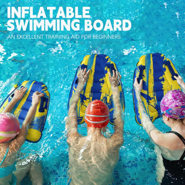 Aufblasbares Bodyboard Kinder, Shyllin Tragbares Aufblasbares Surfbrett mit Griffen, Lernen Hilfsmat